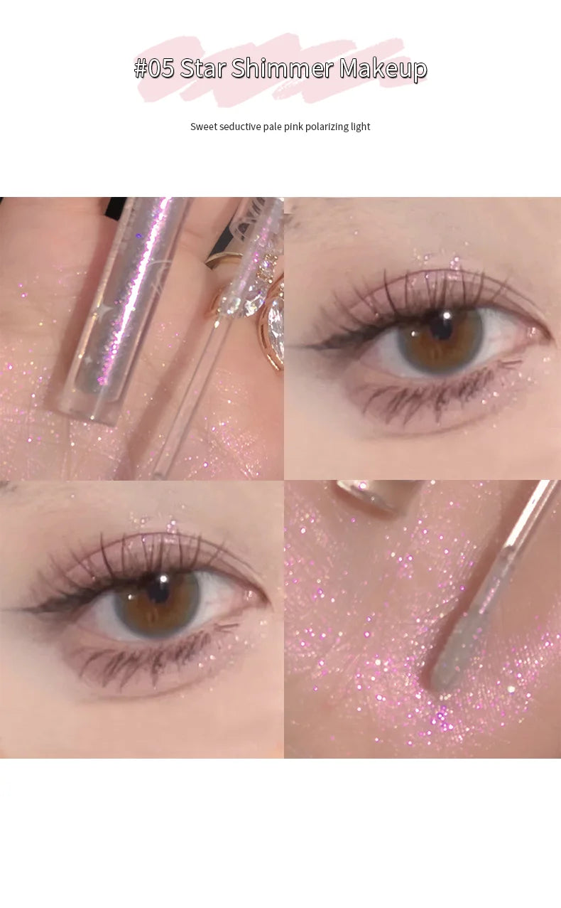 Liquid Eyeshadow High Pigment Waterproof Lasting Not Easy To Fade Pearl Glitter Portable Delicate Women's Eye Makeup