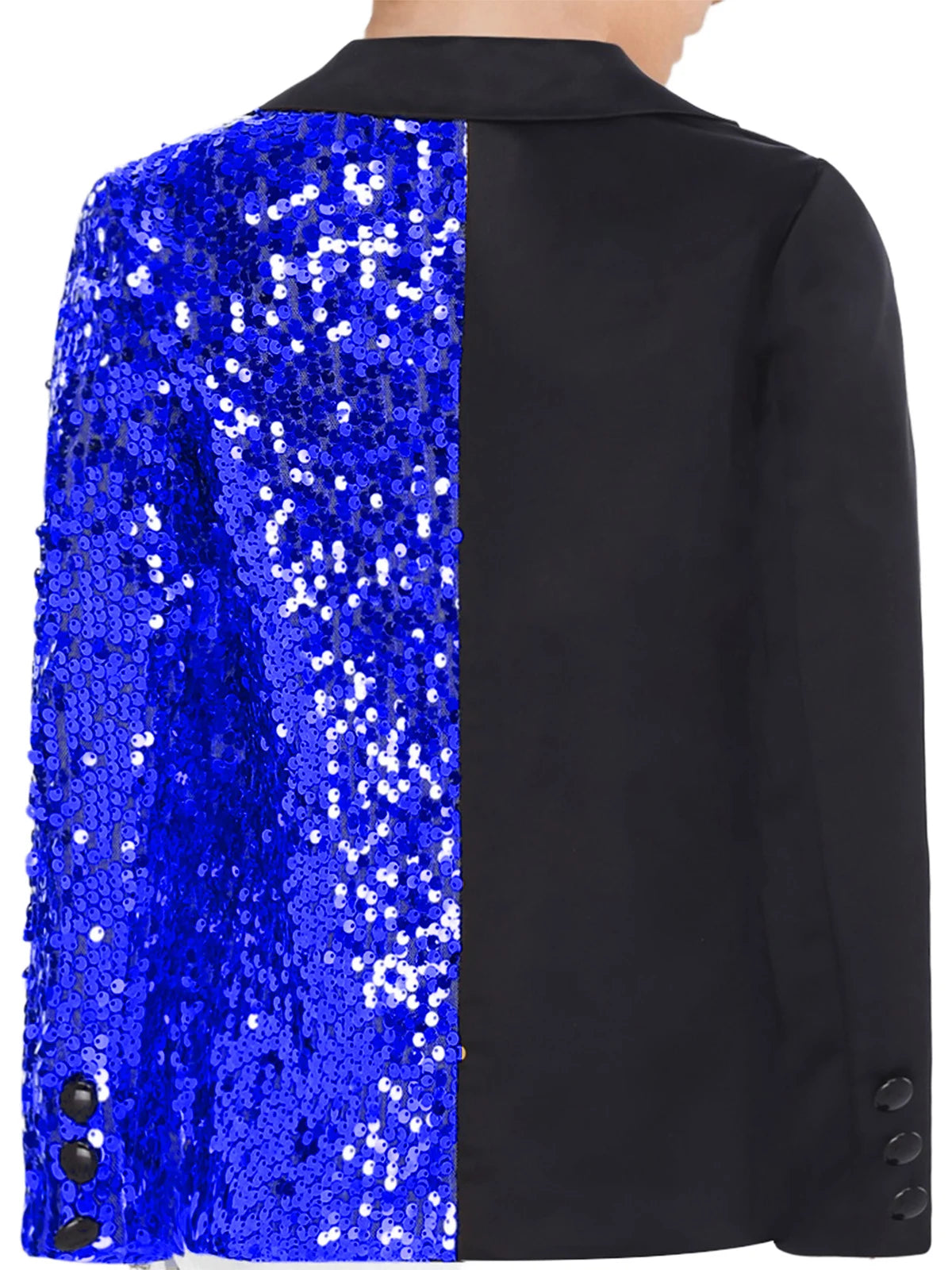 Kids Boys Sparkly Gentlemen Suits Jackets Formal Dress Blazer Sequin Blazer Coat Jacket Children Wedding Banquet Party Outfit