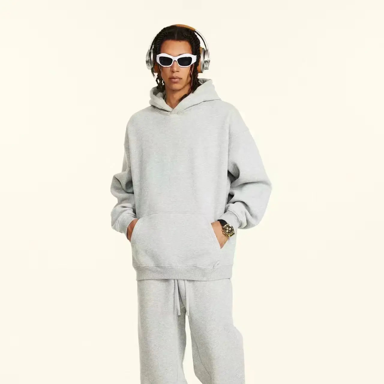 Men's Tracksuit Outdoors Hot Sale Men Daily Comfort Hooded Single Sportswear and Sweatpant Man Fashion Sports set Jogging Simple