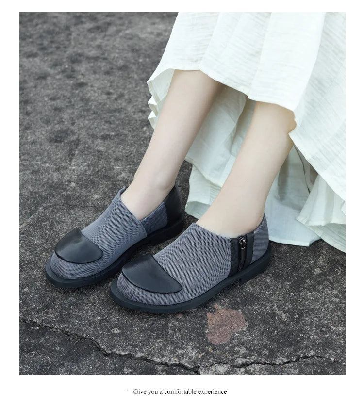 Women's Loafers 2026 New Style Genuine Leather Single Shoes for Women, Low Heel, Breathable, Luxurious Sneakers Women Shoes