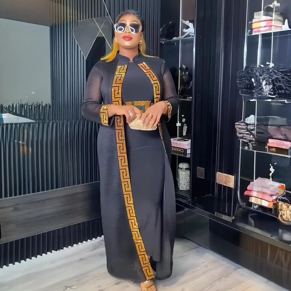 Fresh women african dress Rhine Stone african party dresses woman elegant couples turkey dresses for women luxury elegant