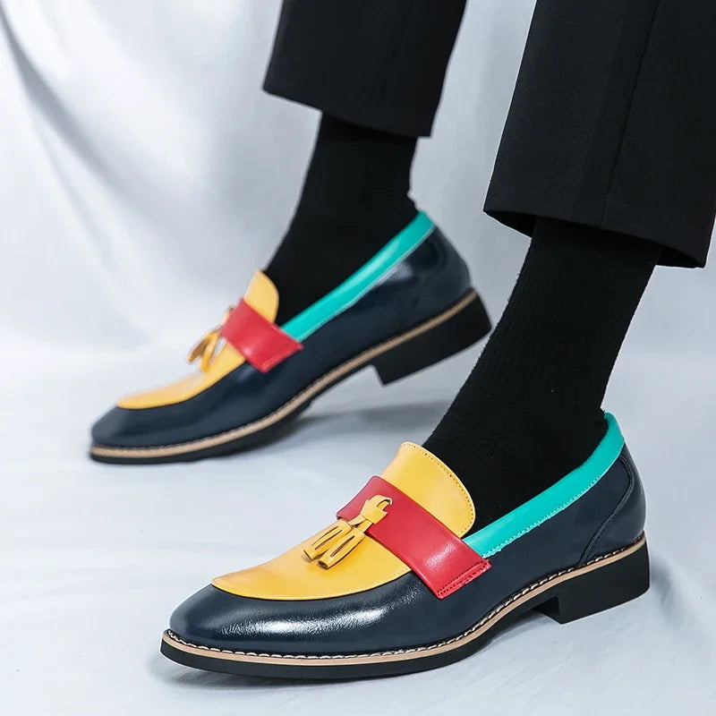 leather shoes Men's color increase thick-soled men Casual sneakers new non-slip business casual dress shoes work men's shoes