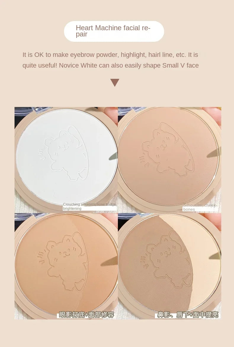 Xixi Contouring Matte Highlight Make Up Face Body Sculptor Shading Bronzer Contour Powder Palette Shadows Cosmetics Cute Makeup