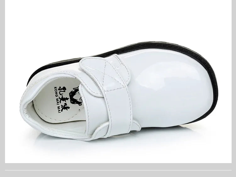 New Boys Leather Shoes British Style School Performance  Kids Wedding Party Shoes White Black Casual Children Moccasins Shoes
