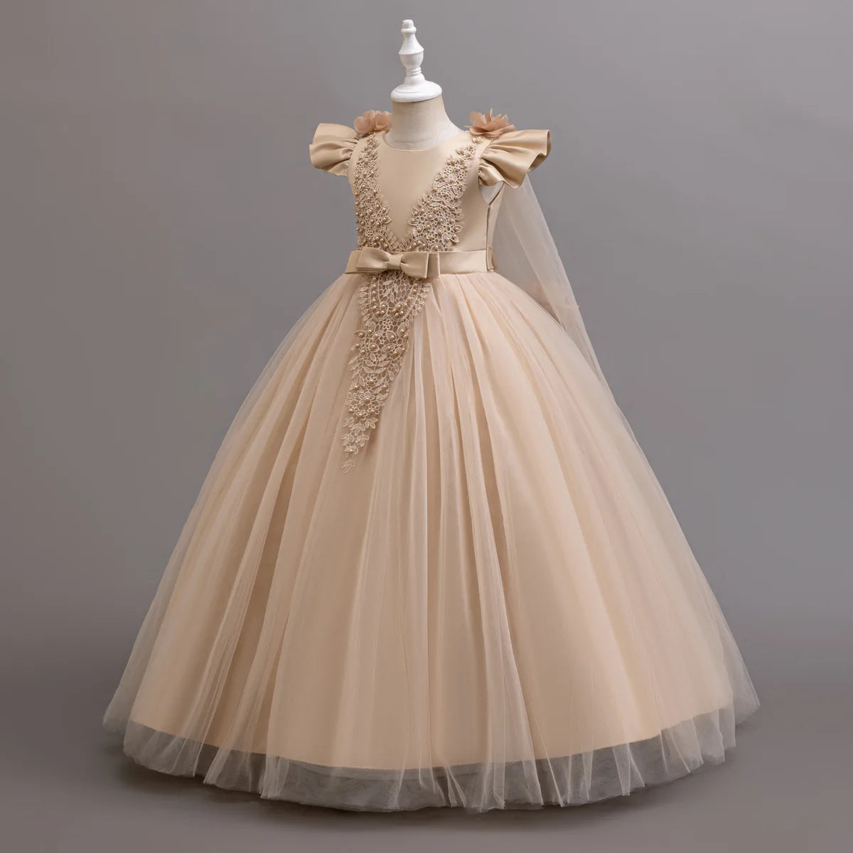 4-12 years old Dress up dance party girl dress tulle girl wedding dress elegant girl party dress kids Christmas dress