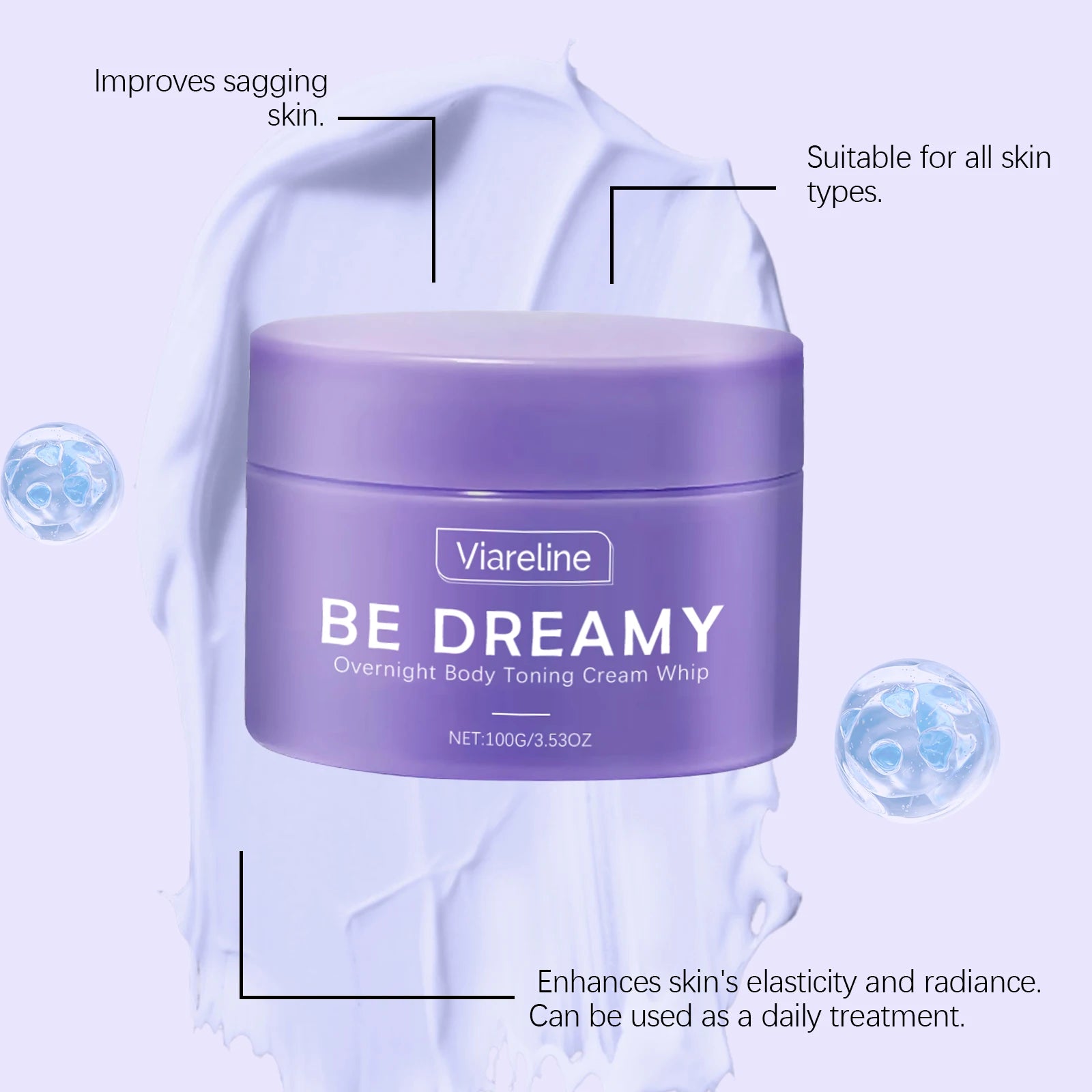 100G Body Toning Cream Gentle Nourishing Enhance Skin Elasticity Firming Lightweight Non-greasy Tightening Body Shaping Lotion