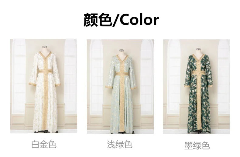 Summer Elegant Print Dress for Women Muslim Abaya Long Dress Dubai Party Evening Dress Islamic Turkey Kaftan Femme Vestidos Robe