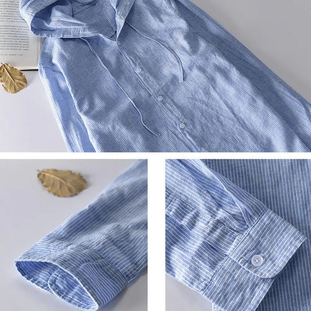 Men Summer Shirt Sun Anti UV Long Sleeve Hooded Drawstring Single breasted Soft Loose Breathable Cardigan Coat Top