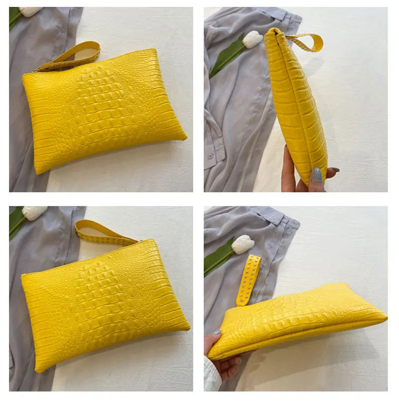 Fashion Luxury Handbags Women Bag PU Leather Clutch Ladies Evening Envelope Bag Female Day Clutches Purse Portable Wristlet Bag