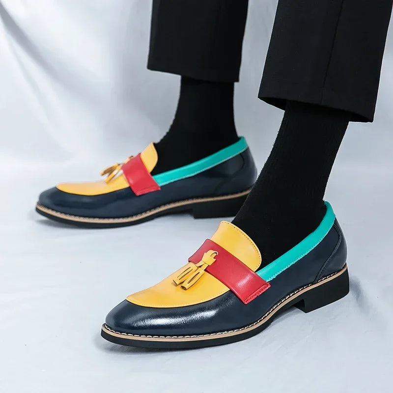 leather shoes Men's color increase thick-soled men Casual sneakers new non-slip business casual dress shoes work men's shoes