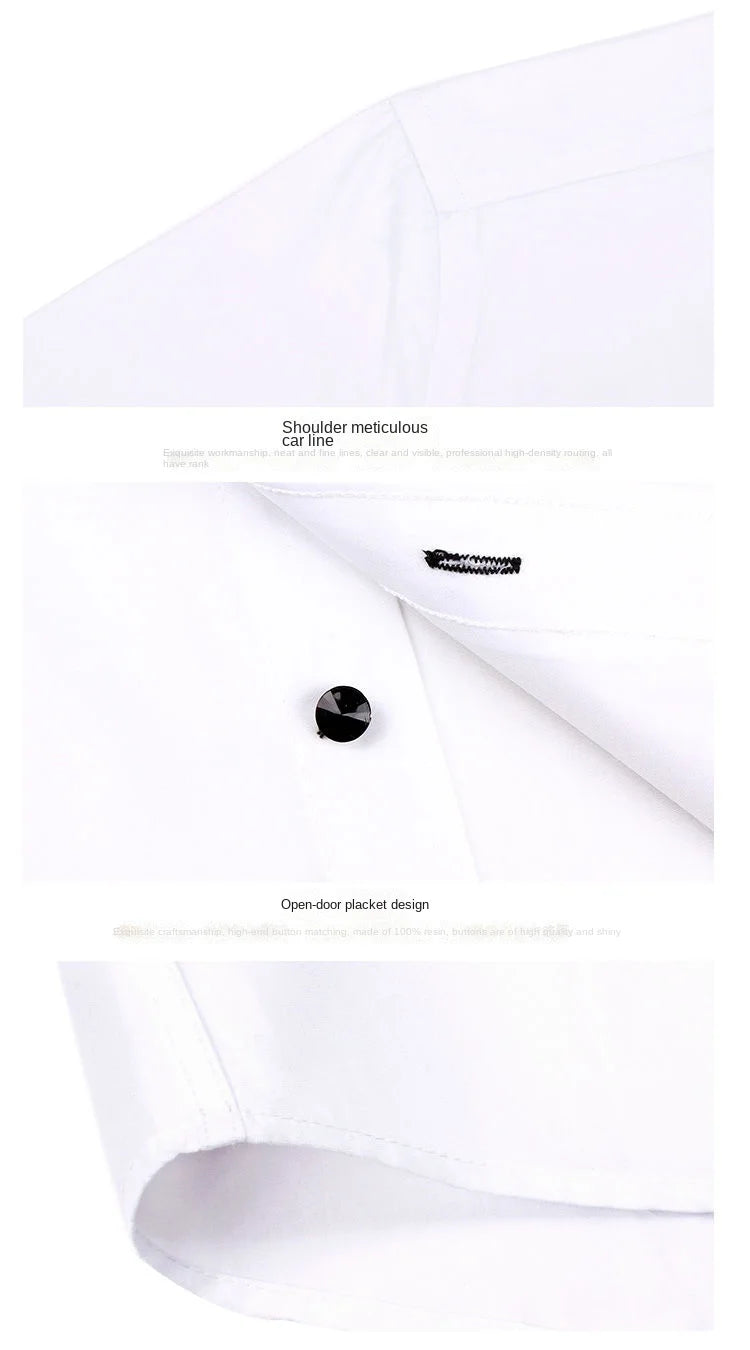 Men's Collared Shirt Long Sleeve Fashion Korean Button-down Casual Shirts Formal Business Dress Shirts Slim Fit Designer Shirts