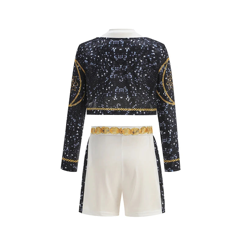 Girls 3 Piece Set Cosplay Costume Fashion Clothes Girls Stage Performance Dress Up Uniform Children Carnival Show Party Costumes