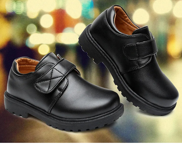 New Boys Leather Shoes British Style School Performance  Kids Wedding Party Shoes White Black Casual Children Moccasins Shoes