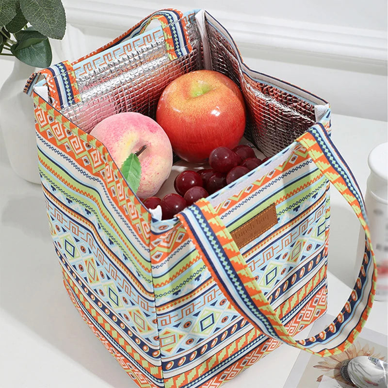 Insulated Thermal Lunch Bags For Men Women Breakfast Lunch Box Organizer Waterproof Camping Food Drink Cooler Bag Picnic Travel