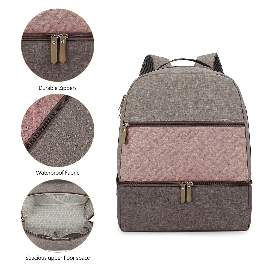 New Baby Diaper Bag Backpack Multifunctional Waterproof Maternity Nappy Bags Mommy Travel Backpack Stroller Bag Baby Nappy Cares