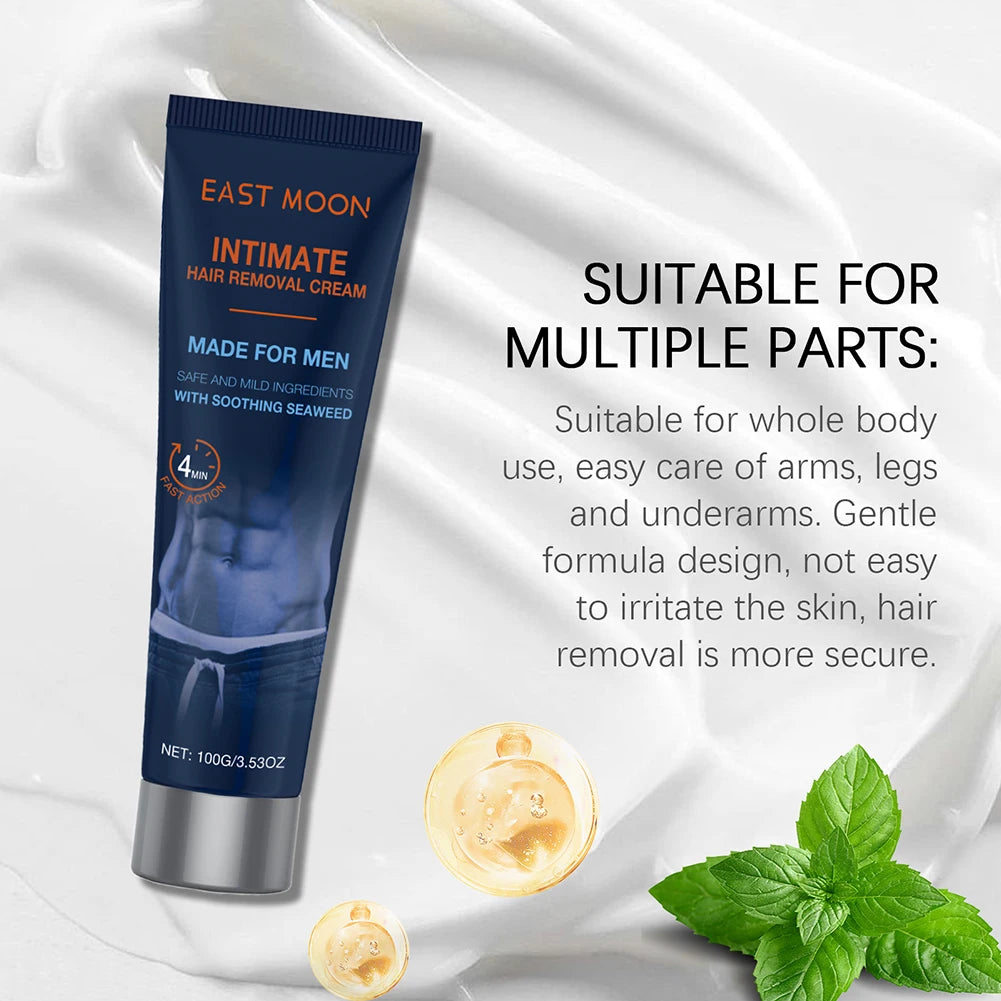 Men's Hair Removal Cream Nourishing Painless Non Irritating Growth Inhibitor Smooth Portable Body Hair Removal Lotion Skin Care