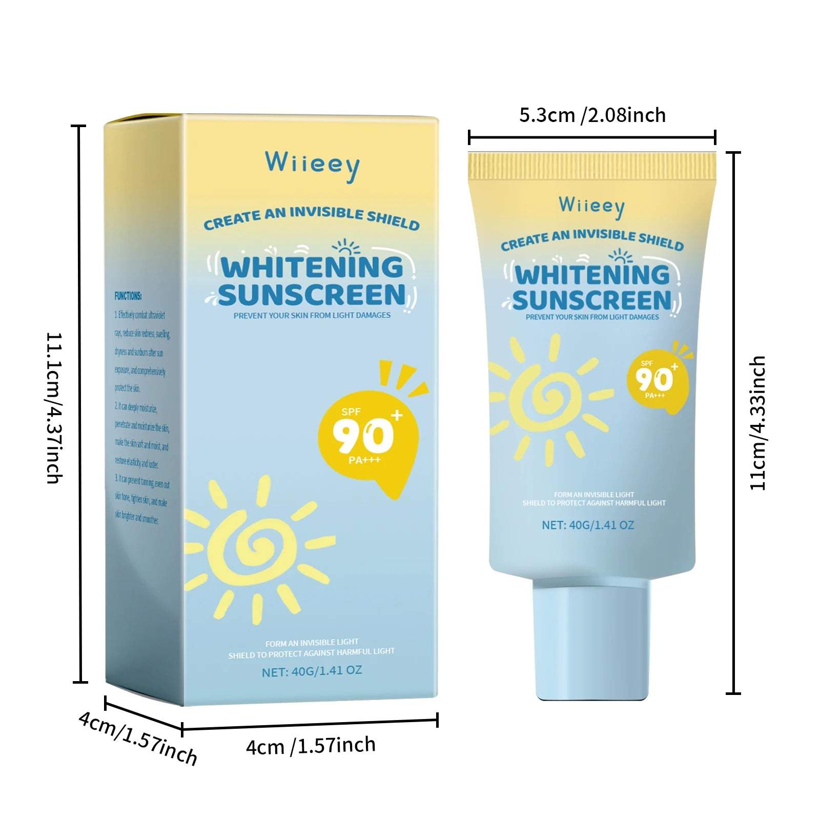Children UV Protection Cream Lasting Sun Block Isolation Brightening Refreshing Oil Control SPF 90+Moisturizing Sunscreen Cream