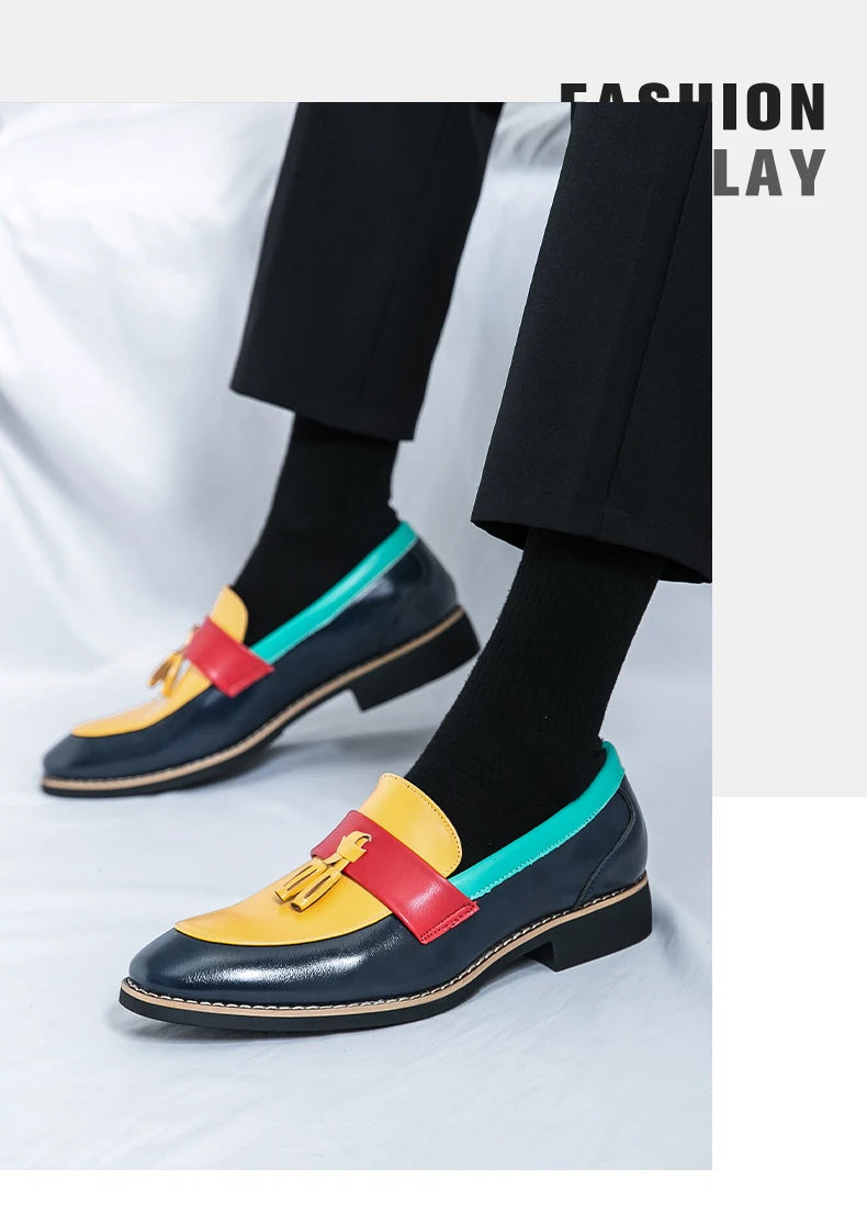 leather shoes Men's color increase thick-soled men Casual sneakers new non-slip business casual dress shoes work men's shoes