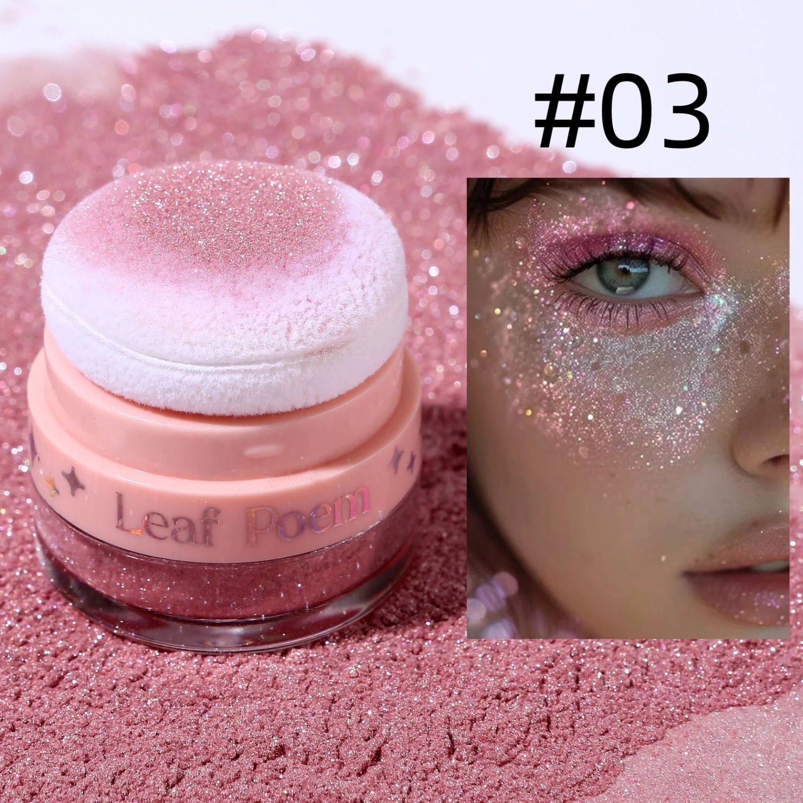 1PC Pearlescent Glitter, Fine Powder, Suitable for Hair/body/face, Highlight Powder, Blush Powder, Suitable for Music Festival