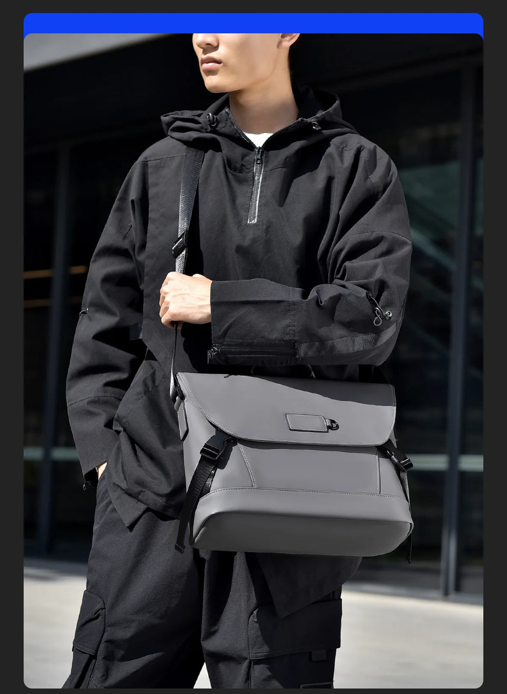 New Briefcase, High-End Business Crossbody Bag, Commuter Travel Backpack, Large-Capacity Shoulder Bag, Fashionable Water-Repellent Handbag, Laptop Bag, Solid Color Casual Bag