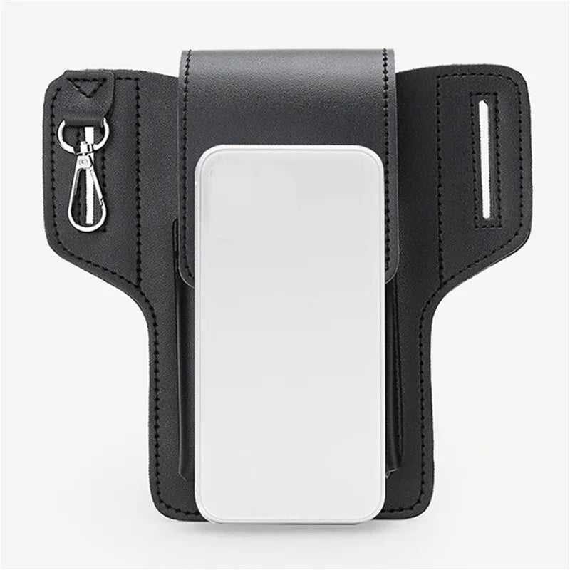 Phone Belt Bag For Men Bags Cell Phone Loop Holster Phone Pouch Wallet High Quality Multifunctional PU Leather Phone Case
