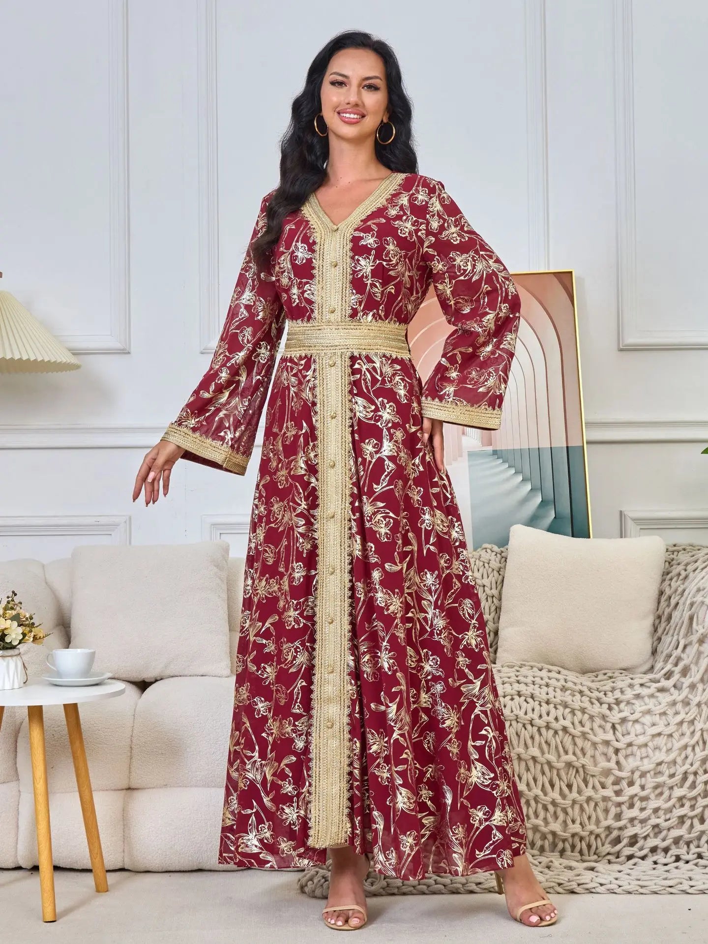 Summer Elegant Print Dress for Women Muslim Abaya Long Dress Dubai Party Evening Dress Islamic Turkey Kaftan Femme Vestidos Robe