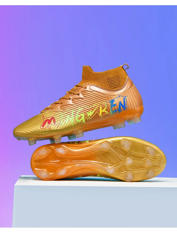 New Low Top Soccer Shoes for Men Teenage Boys Athletic Sports Training Footwear for Students on Lawn and Grass Fields
