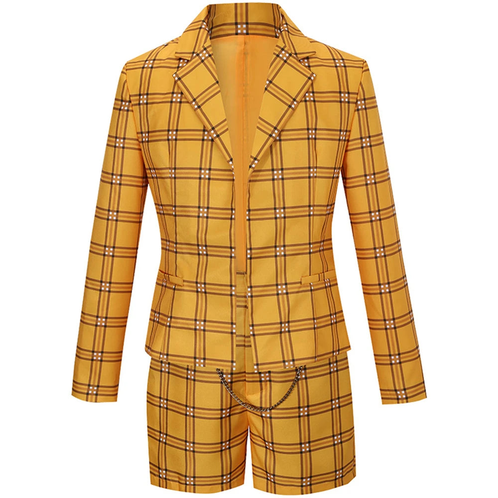 Movie Cher Horowitz Dion Dress Suit School Uniform College Jacket Skirt Woman Outfits Halloween Cosplay Costume
