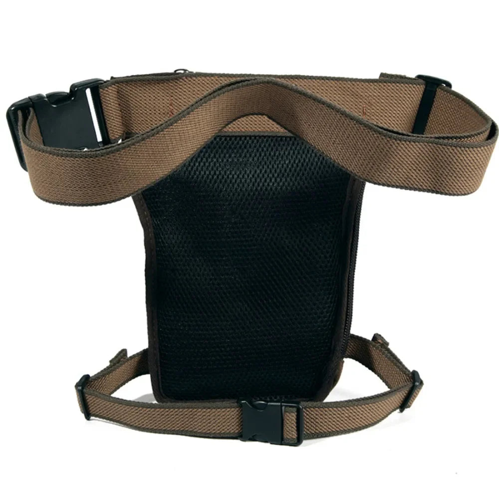 Men's Canvas Drop Leg Bag Motorcycle Multi-purpose Messenger Shoulder Bags High Quality Belt Hip Bum Waist Fanny Pack