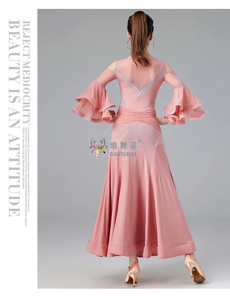 Modern Dance Dance Performance Dresses for Women's High End Premium Elegant Big Swing Dress Waltz Ballroom Dancing Clothing