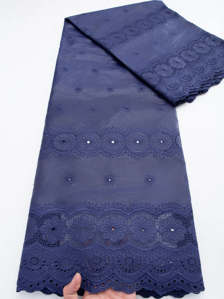 Kalume Fashion Nigerian Cotton Dry Lace Fabric 2026 High Quality Swiss Voile Stones Embroidery Lace Fabric For men Prom Party