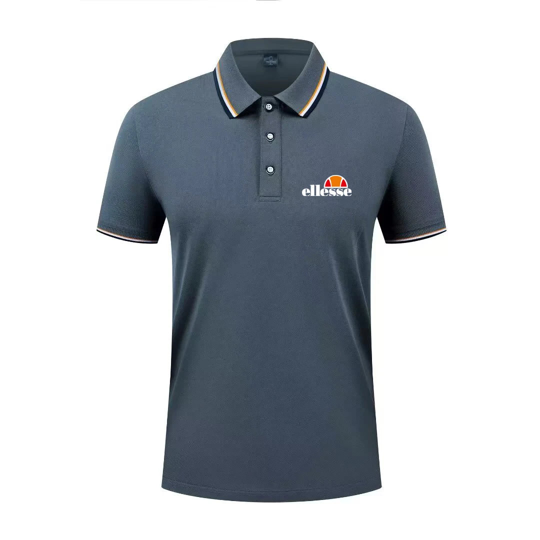 Golf men's collar knitted polo shirt, business casual men's short sleeved summer new clothing