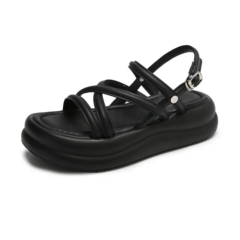 Woman Shoes Brown Sabot Platform Beach Sandals for Women Roman Style Sales Luxury Summer Sale Sandal Wholesale Shoe Asian Size