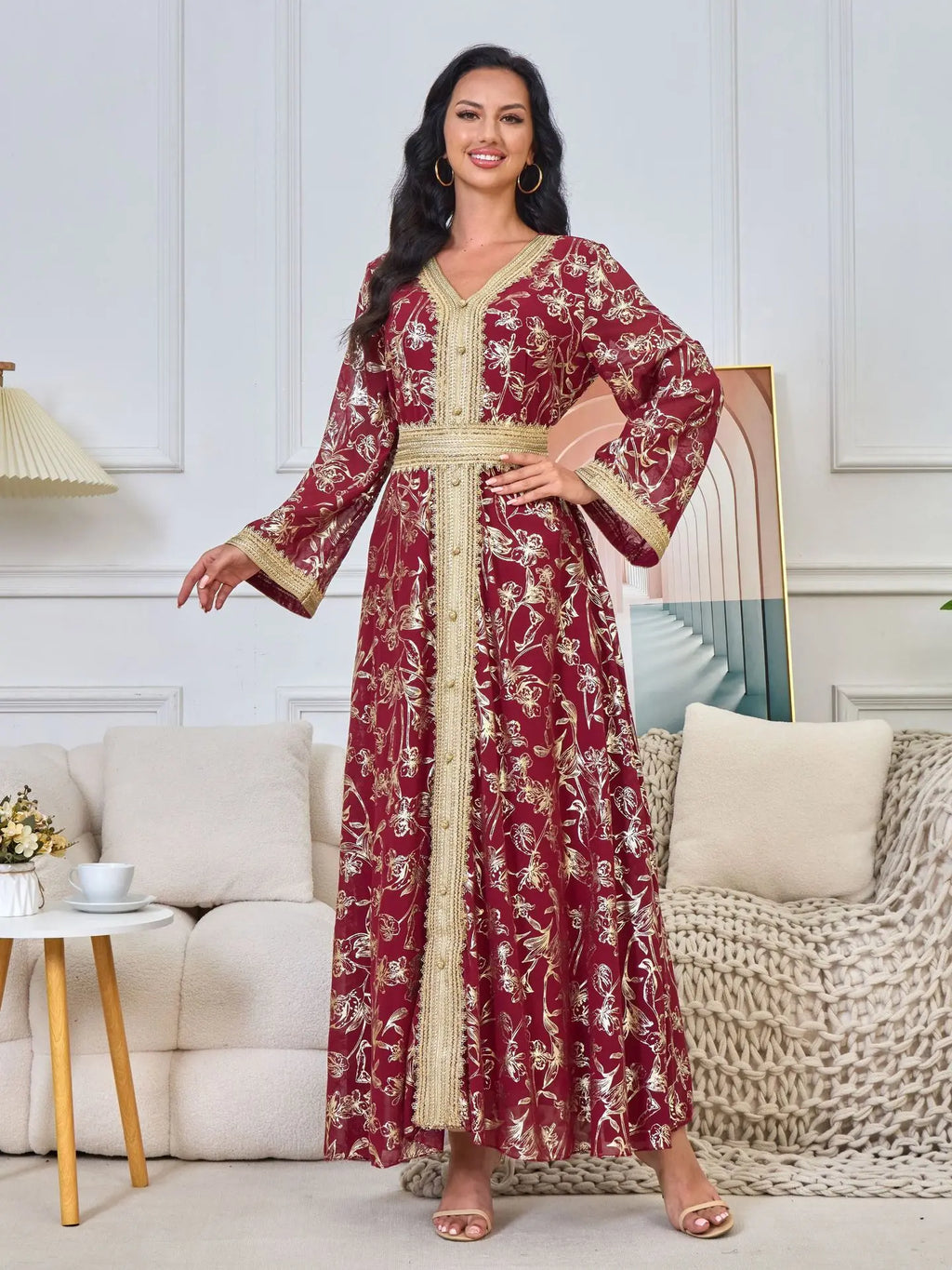 Summer Elegant Print Dress for Women Muslim Abaya Long Dress Dubai Party Evening Dress Islamic Turkey Kaftan Femme Vestidos Robe