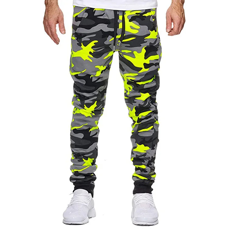 2025 New Men's Camouflage Joggers Casual Elastic Waist Print Sweatpants Sports Running Trousers Hip Hop Tracksuit Bottoms