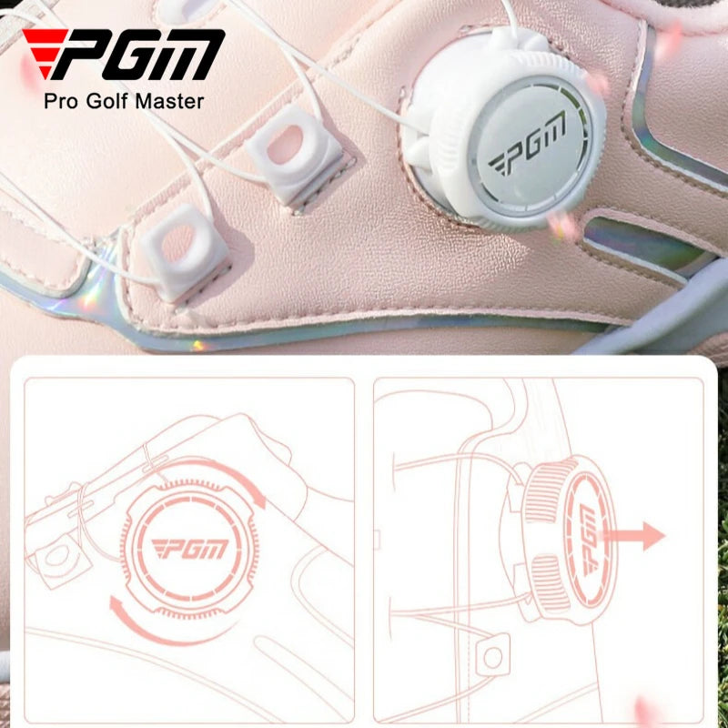 PGM Women Golf Shoes Waterproof Rotating Buckle Anti Slip Sports Shoes XZ297