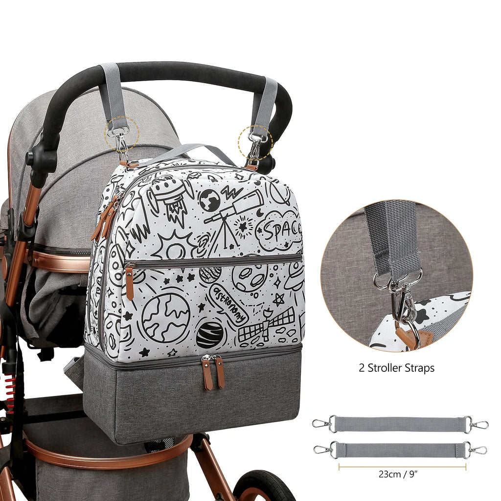 New Baby Diaper Bag Backpack Multifunctional Waterproof Maternity Nappy Bags Mommy Travel Backpack Stroller Bag Baby Nappy Cares