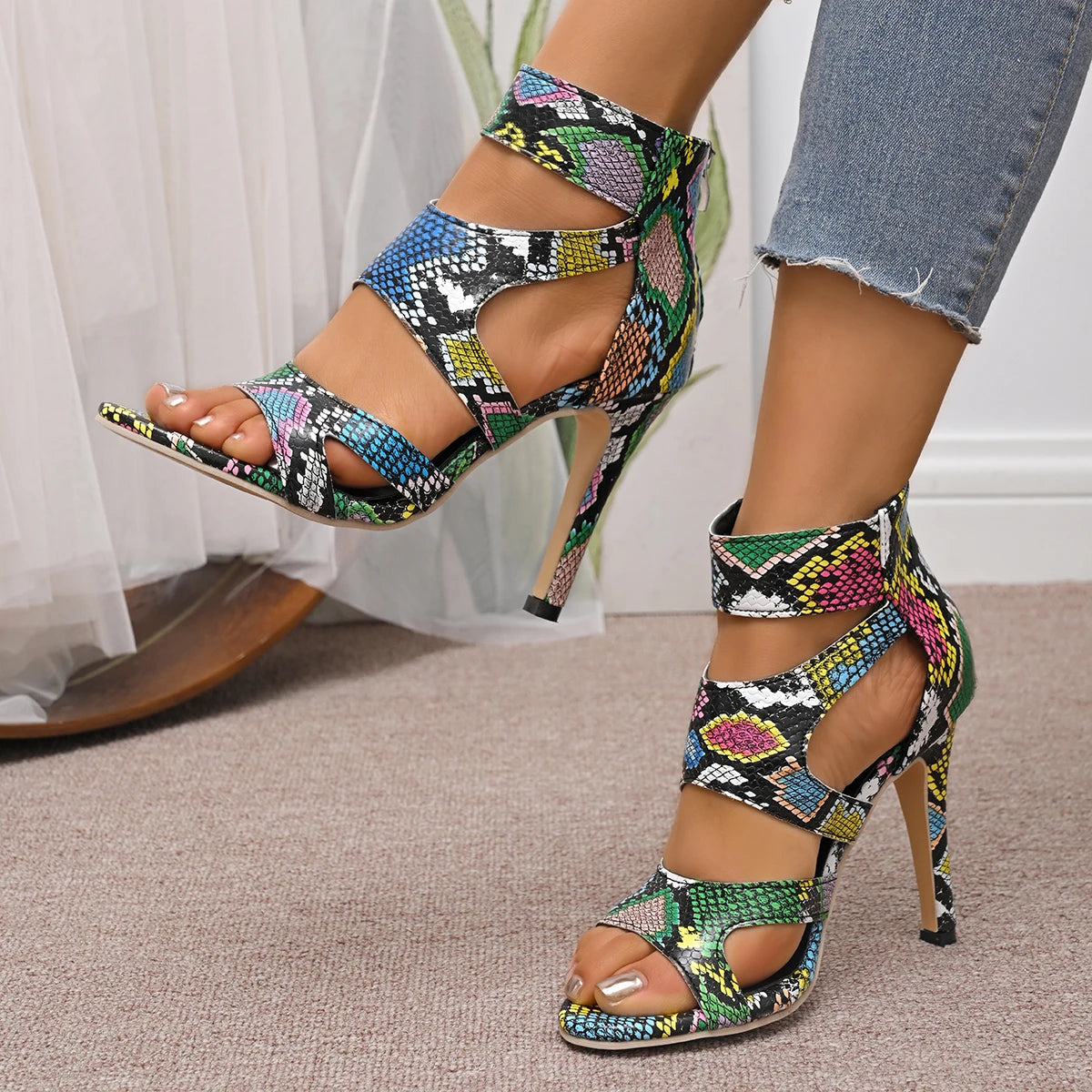 Women High Heels Sandals 2025 New Summer Stilettos Ankle Buckle Strap Sandals Ladies Casual Pumps Sexy Wedding Shoes Bride