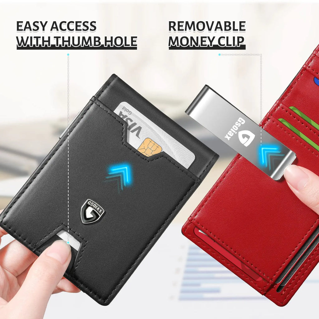 Men'S Multi-Slot Rfid Anti-Magnetic And Anti-Theft Multi-Functional Wallet With US Dollar Card Holder GSOIAX Men's wallet