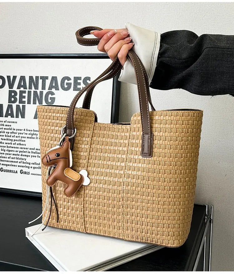 Nylon Shoulder Tote Bag Large Capacity Waterproof for Women Office Shopping Travel Daily