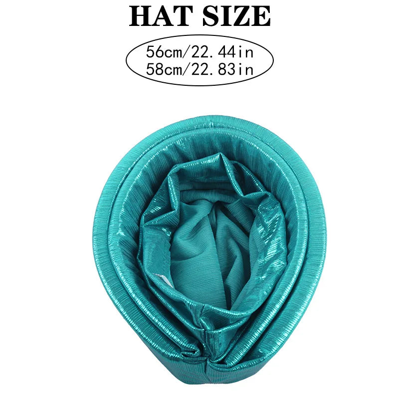 Already Made African Headtie Turban Cap Nigeria Party Headgear Female Head Wraps Pleated Auto Gele Cap Headpiece 2025
