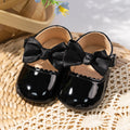 KIDSUN Newborn Baby Girl Shoes PU Leather Bowknot Dress Shoes Infants Rubber Non-Slip Toddler First Walker Baby Shoes Girls