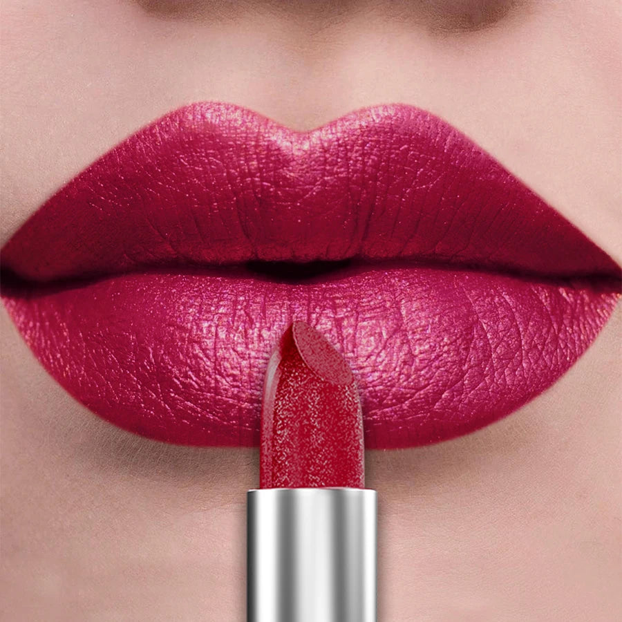 21Colors Bold & Intense Glitter Shiny Metallic Lipstick Pearlescent Lip Tint,Long Lasting Lip Senior Matte Lip Makeup Gifts for