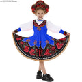 Russian Children Traditional Folk Dance Dress Girls Princess Clothing Tops dress Headwear Carnival Stage Performance Costume