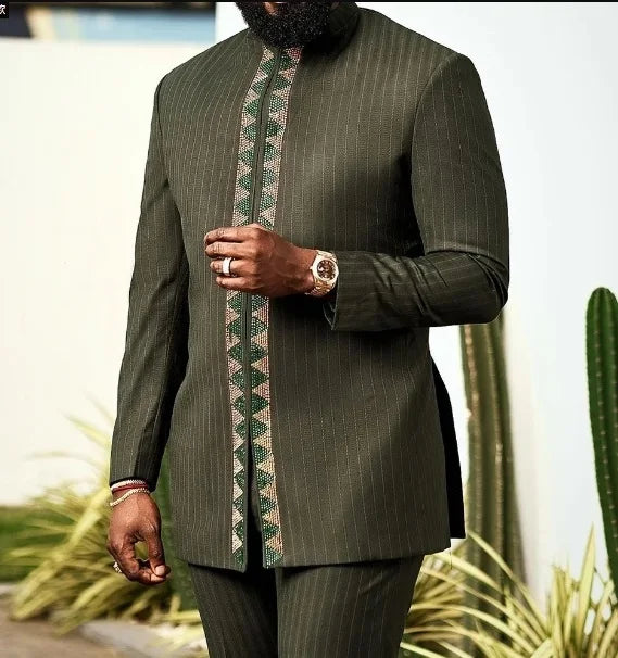 African clothes Bazin Riche men's suit casual vest Dashiki African Ankara vest African style clothing