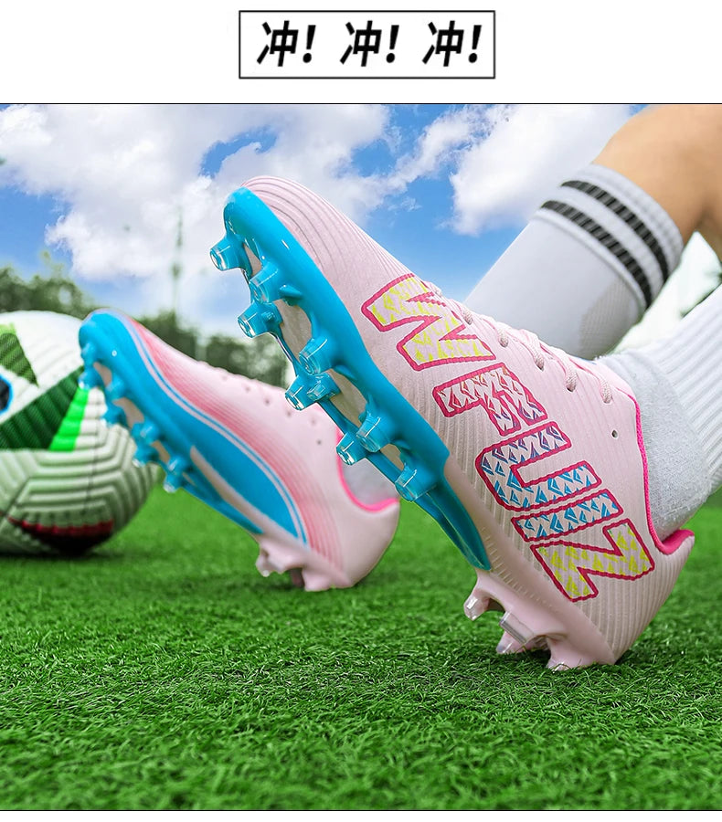 New Boy Girl  Professional Soccer Shoes Ultralight Match Training Shoes Non-Slip Cleats Grass Drop Shipping Boys Football Boots