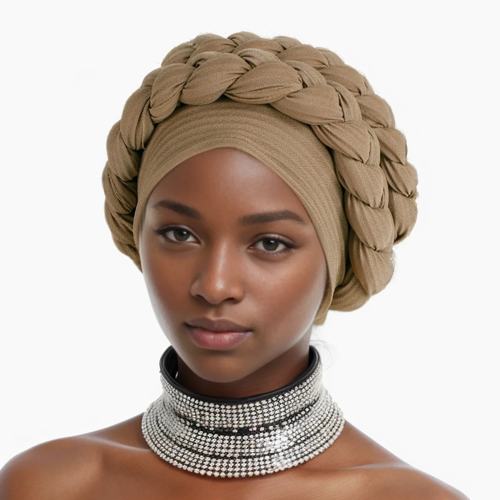 Nigeria Wrap Head Bonnet Ready to Wear Female Headtie Autogele 2024 Soft Fabric Braid Halo Turban Cap African Women's Head Wraps