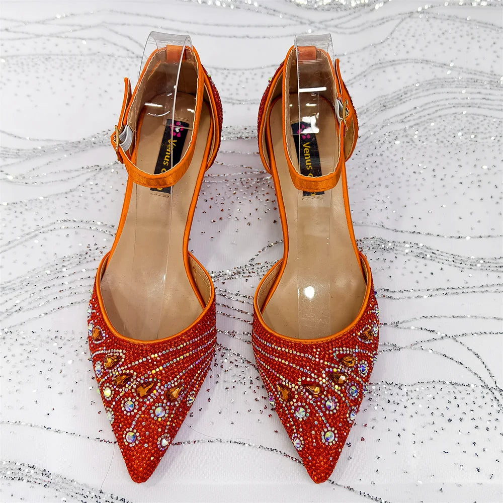 Venus Chan Stylish Women’s Commuter Tote Bag and Color-Blocked High Heel Shoe Set – Perfect for Nigerian Parties and Events