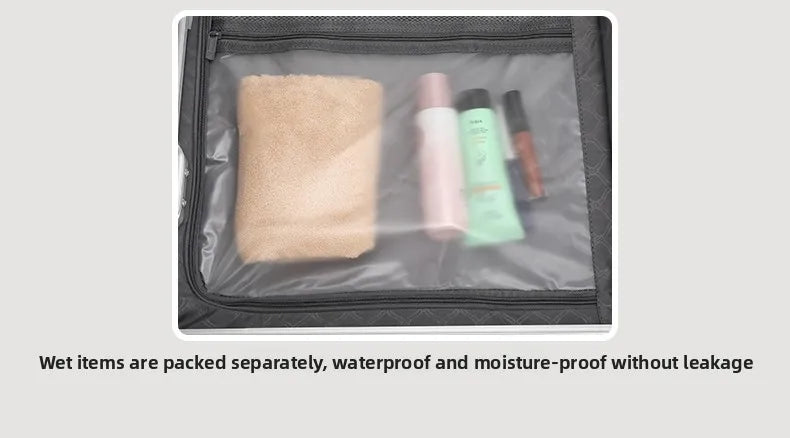 2026 new front opening luggage compartment, multifunctional business travel suitcase, sturdy passenger boarding suitcase
