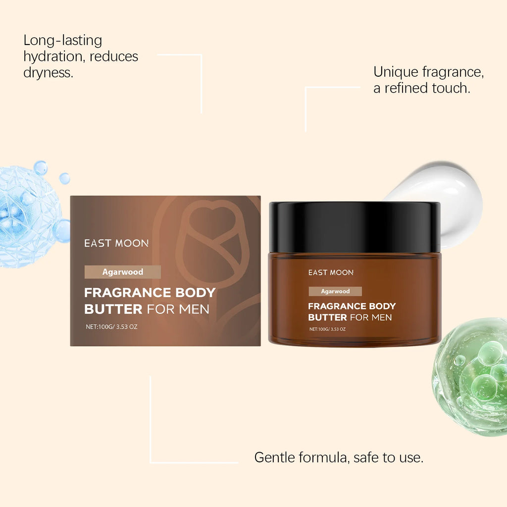 Men's Scented Body Lotion Sandalwood Extract Improves Skin Elasticity Radiance Non Greasy Fast Absorption For Dry Skin